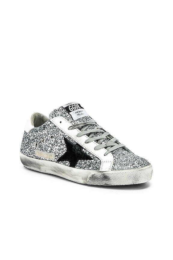 view 2 of 6 Superstar Sneaker in Silver Glitter & Black