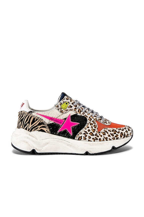 view 1 of 6 Running Sole Sneaker in Zoo Puzzle & Pink Fluo