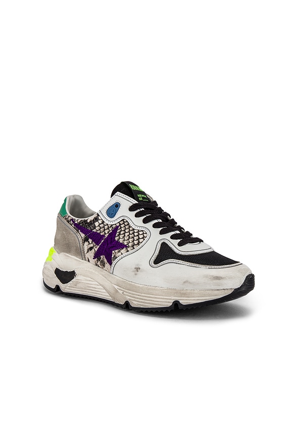 view 2 of 6 SNEAKERS RUNNING SOLE in Natural Snake & Violet