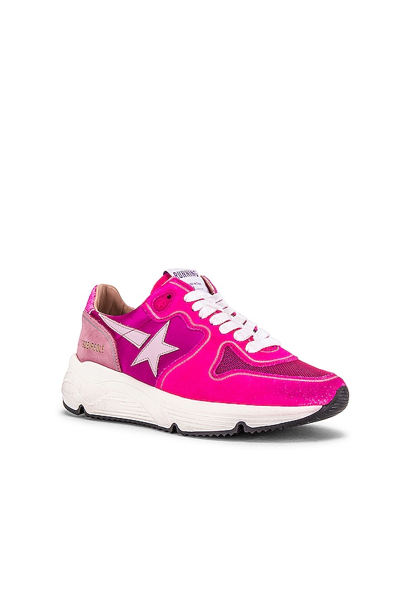 view 2 of 6 SNEAKERS RUNNING SOLE in Fuchsia Suede, Pink Star & Glitter