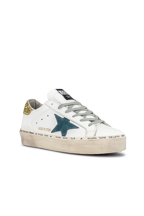 view 2 of 6 ZAPATILLAS CON PURPURINA HI STAR in White, Petrol Star & Gold Glitter