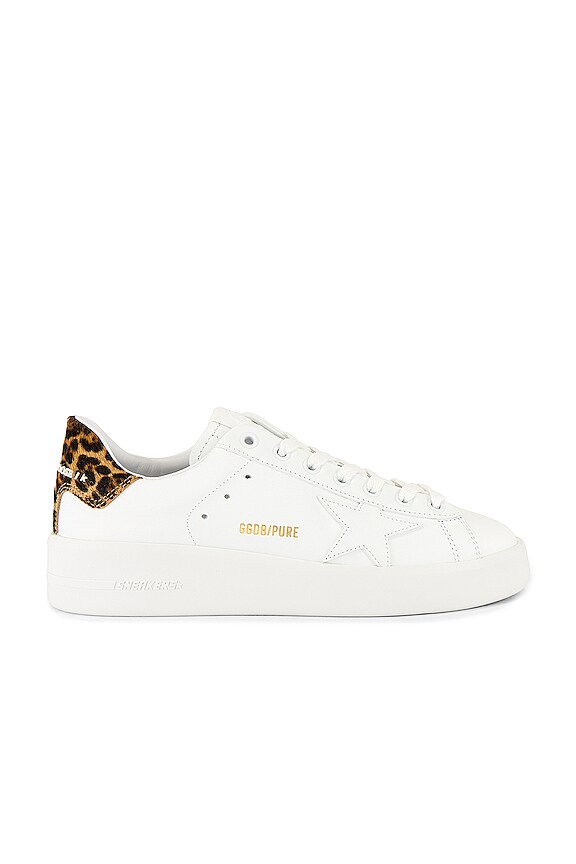 view 1 of 6 Pure Star Sneaker in White & Brown Leopard