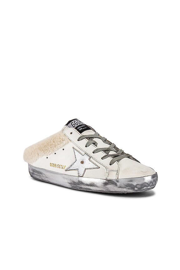 view 2 of 6 Sabot Shearling Slip On in White, Silver & Beige