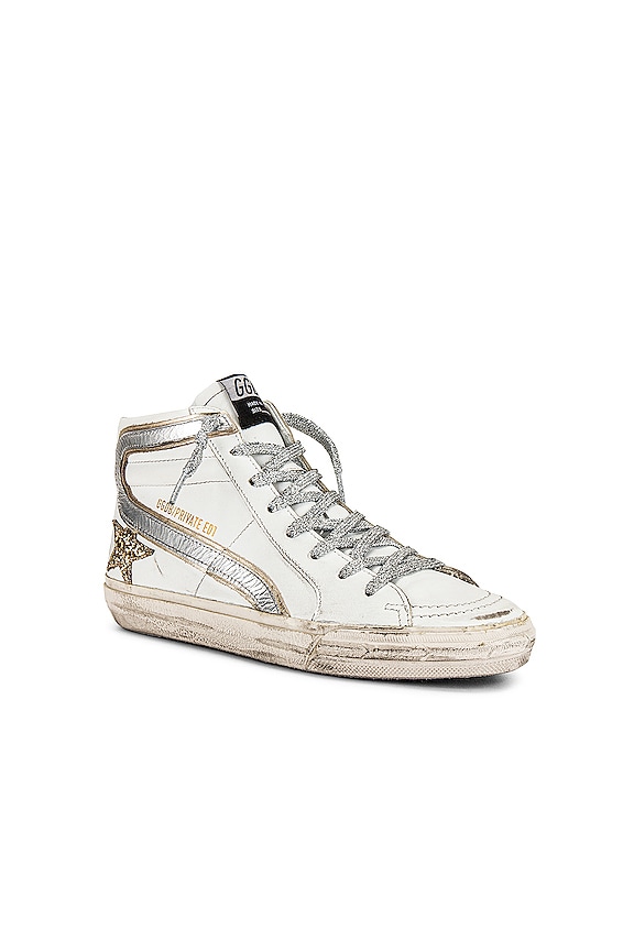 view 2 of 6 ZAPATILLA DEPORTIVA SLIDE in White & Gold