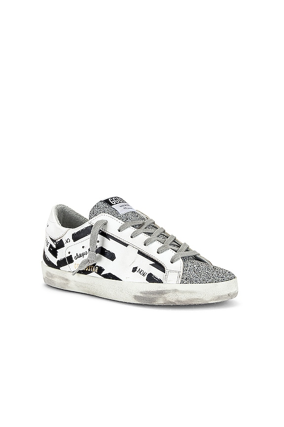 view 2 of 7 Superstar Sneaker in White, Silver & Black Flag