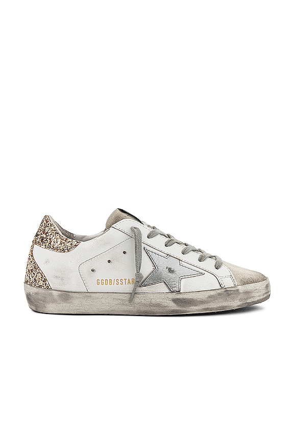 Golden Goose Superstar Sneaker in White, Ice, Silver & Gold