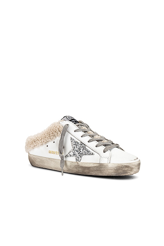 view 2 of 6 SUPERSTAR SABOT SHEARLING 스니커즈 in White, Silver, & Beige
