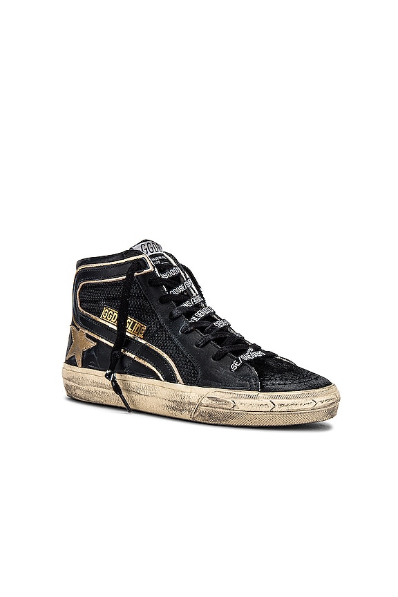 view 2 of 6 Slide Sneaker in Black & Gold