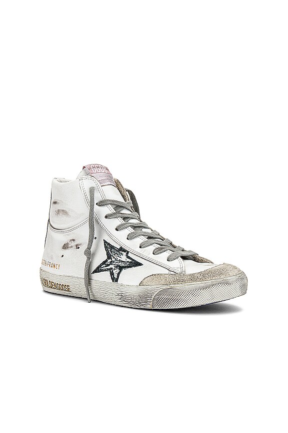 view 2 of 6 SNEAKERS FRANCY in White, Black, & Silver Platinum