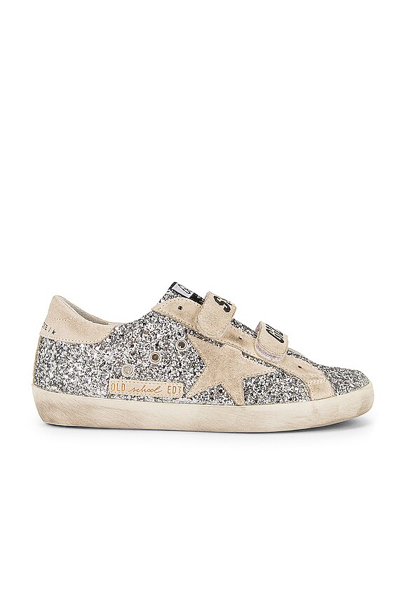 view 1 of 6 Old School Glitter Sneaker in Silver & Pearl