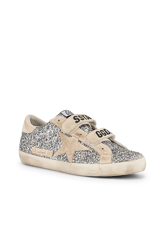 view 2 of 6 Old School Glitter Sneaker in Silver & Pearl