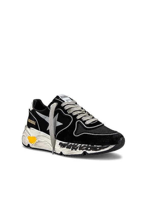 view 2 of 6 Running Sole Sneaker in Black, Silver, & White