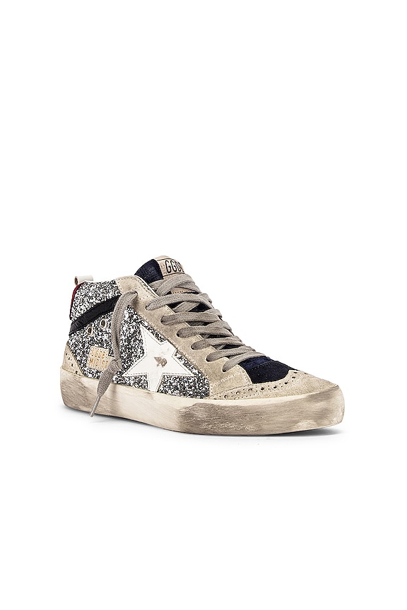 view 2 of 6 SNEAKERS MID STAR GLITTER in Silver, Ice, Night Blue, White, Black, & Red