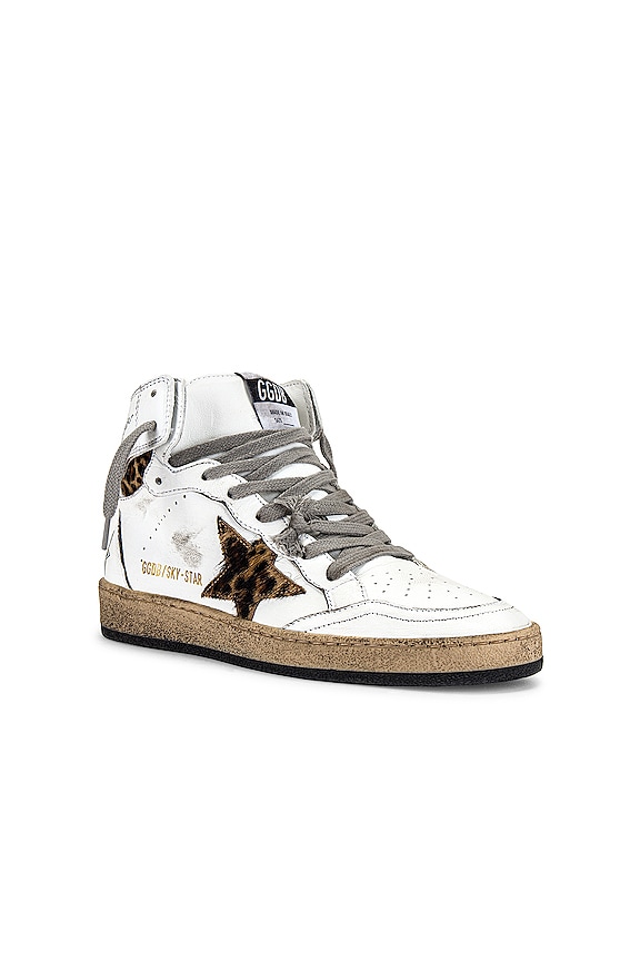 view 2 of 7 Sky Star Sneaker in White, Beige Brown, & Black Leo