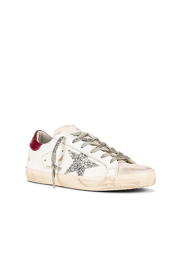 view 2 of 6 SUPER STAR スニーカー in White, Burgundy, Silver & Ice