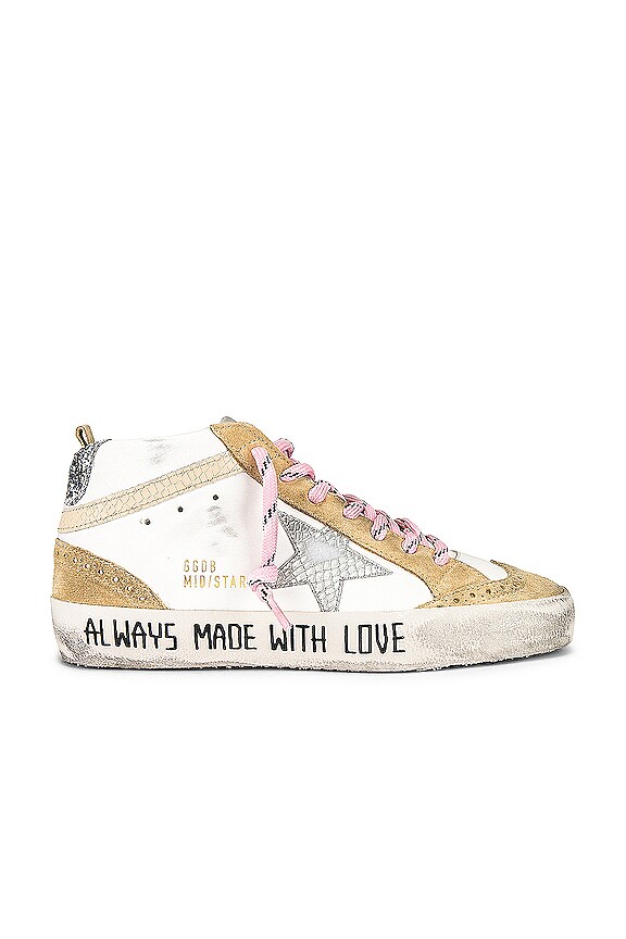 view 1 of 6 Mid Star Sneaker in White, Sand, Silver, & Cream