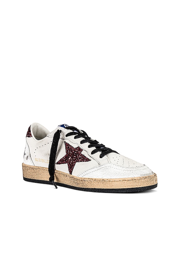 view 2 of 6 SNEAKERS BALL STAR NAPPA in White & Bordeaux
