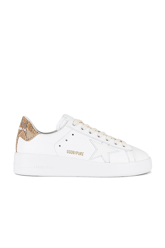 Golden Goose Pure Star Sneaker in White & Beige | REVOLVE