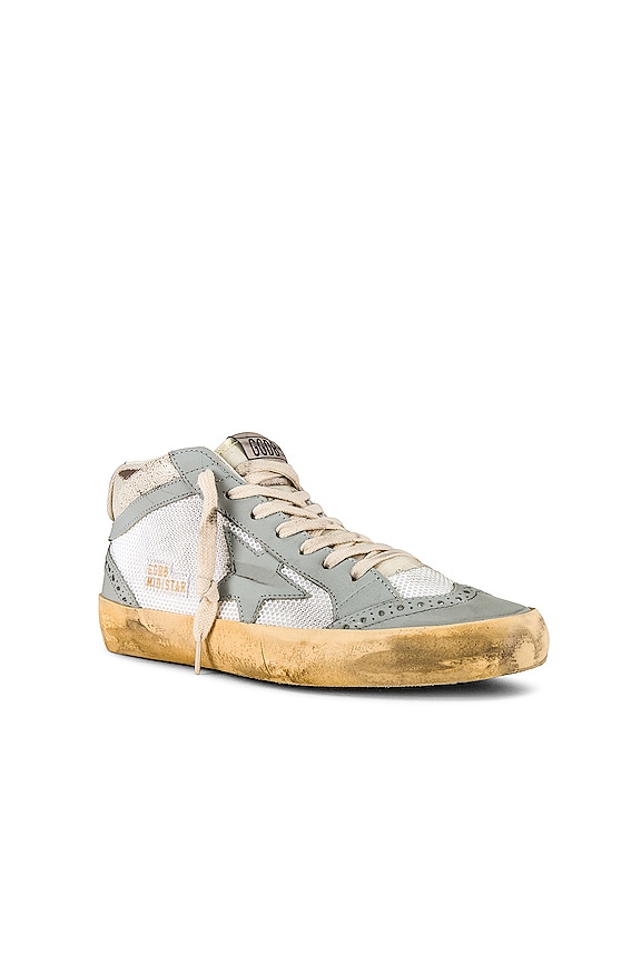 view 2 of 6 КРОССОВКИ MID STAR in White, Beige, & Light Grey