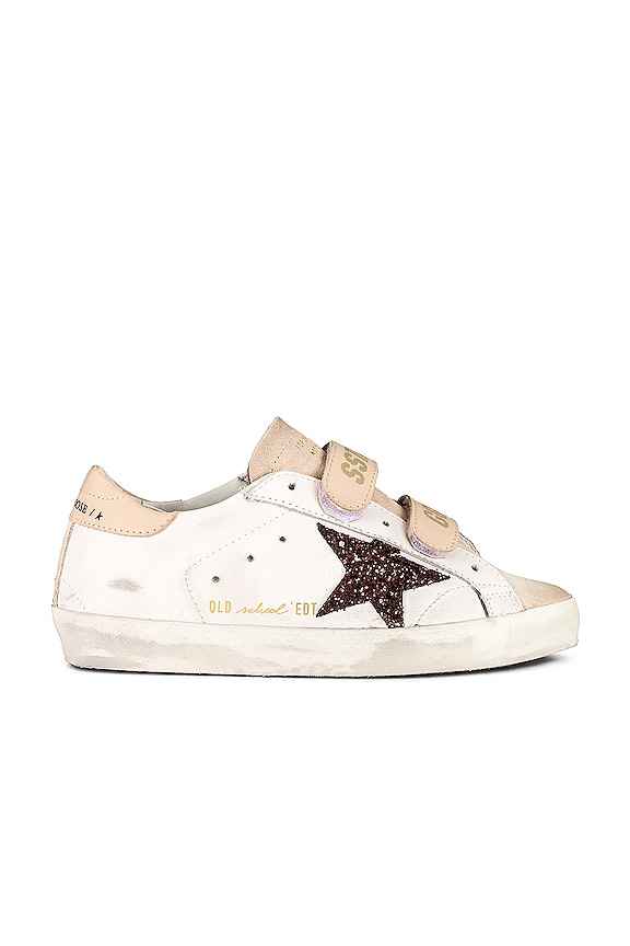 Golden Goose Old School Sneaker in Milk, Beige, & Coffee Brown | REVOLVE