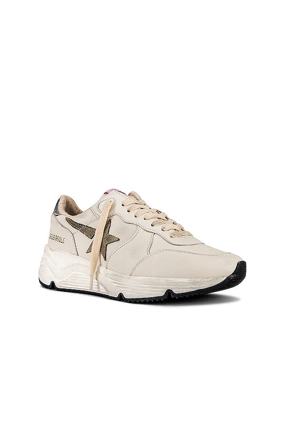 view 2 of 6 Running Sole Sneaker in White, Taupe, & Silver