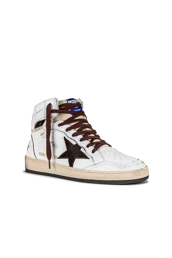 view 2 of 6 Sky Star Sneaker in White, Beige, & Chocolate Brown