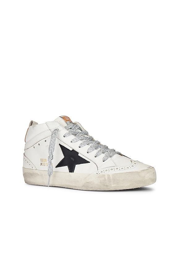 view 2 of 6 Mid Star Sneaker in White, Black, & Silver