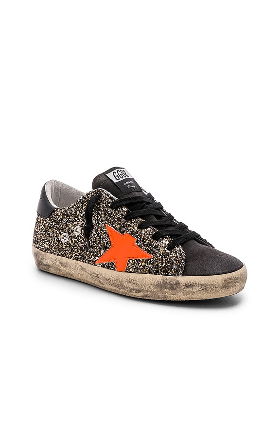 view 2 of 6 ZAPATILLA DEPORTIVA SUPERSTAR in Black Gold Glitter & Fluo Star