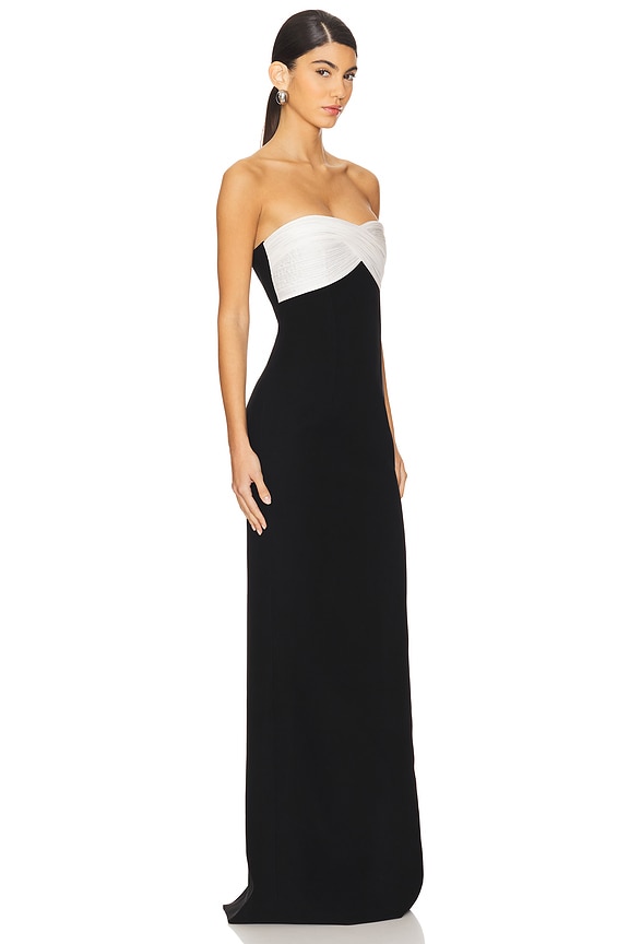 view 2 of 3 ВЕЧЕРНЕЕ ПЛАТЬЕ БЕЗ БРЕТЕЛЕК in Black & White