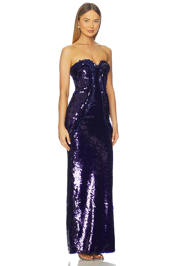 view 2 of 4 x REVOLVE X Revolve Azure Pailllet? Gown in Electric Blue