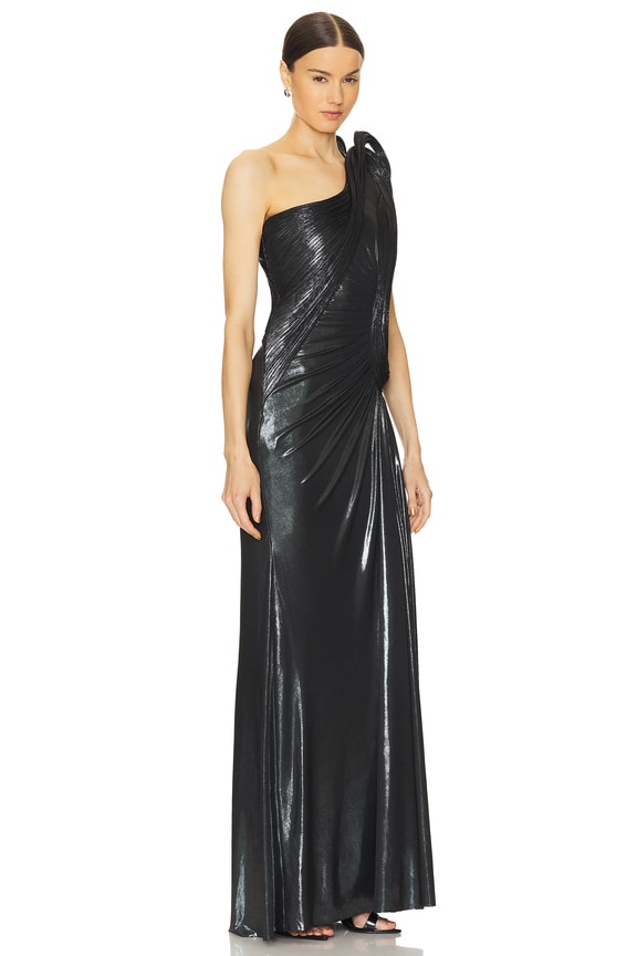 view 2 of 4 ROBE DE SOIRÉE THE SCULPTED WAVE in Graphite