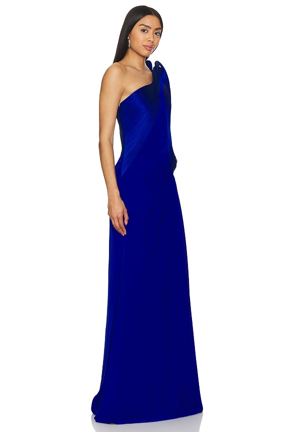 view 2 of 4 The Sculpted Wave Gown in Electric Blue