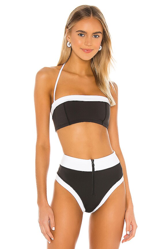 view 2 of 5 Eddie Top in Black & White Colorblock