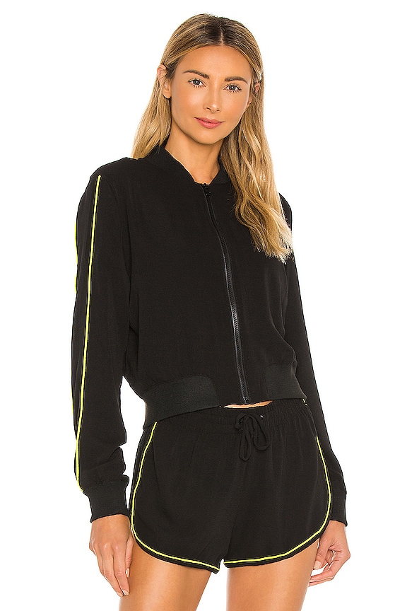 view 2 of 5 CAZADORA DEMI in Black & Neon