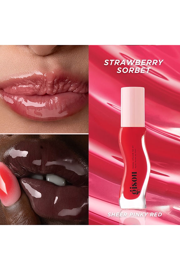 Gisou By Negin Mirsalehi Honey Infused Lip Oil in Strawberry