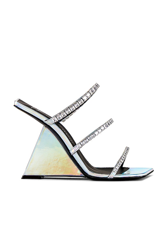 Giuseppe Zanotti Tutankamon 105 Mule in Opal Argento | REVOLVE