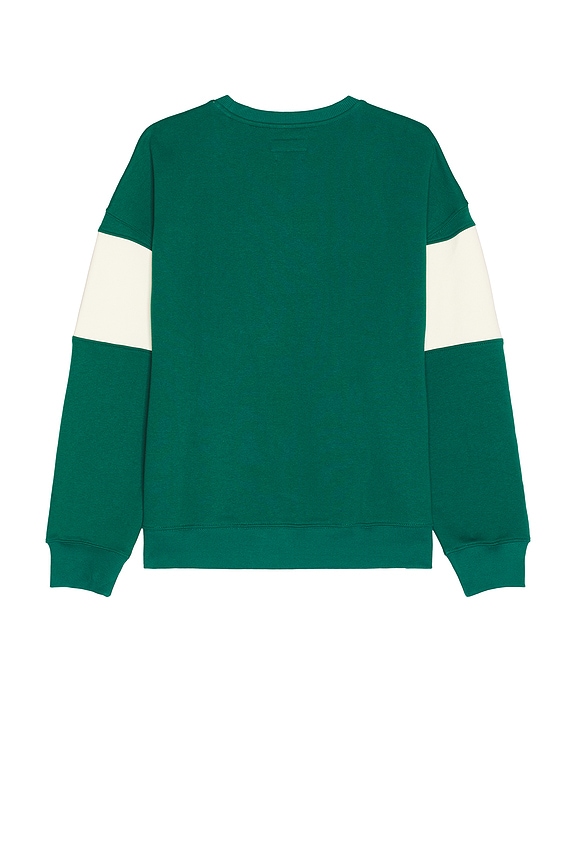 view 2 of 5 Horizon Stripe Sweatshirt in Eternal Green