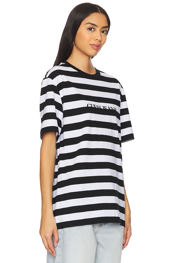 view 2 of 5 Tシャツ in White & Black Stripes