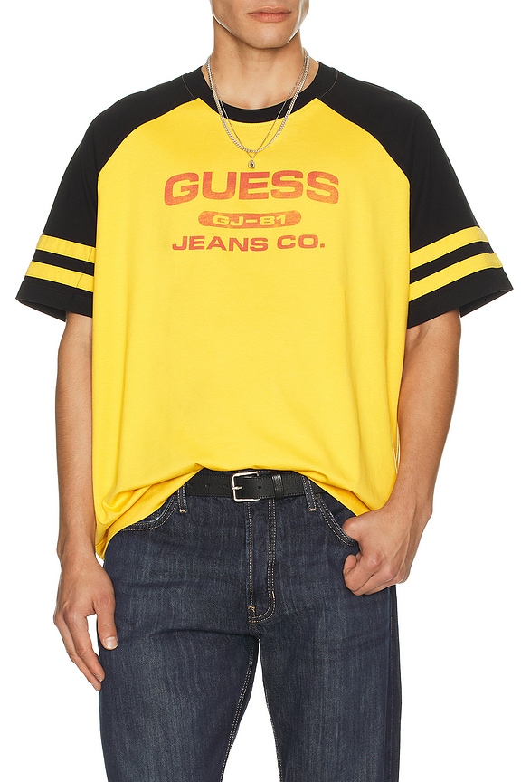 view 1 of 4 Short Sleeve Raglan Tee in Mellow Sun