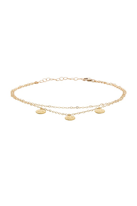 view 2 of 3 x REVOLVE Three Coins Double Anklet in Gold