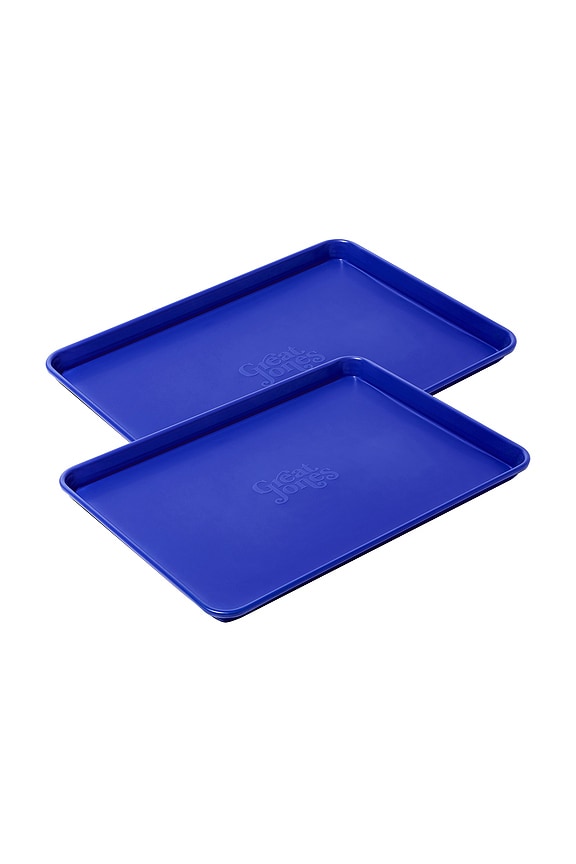 view 2 of 5 Holy Sheet Ceramic Nonstick Half Sheet Pan Set of 2 in Blueberry