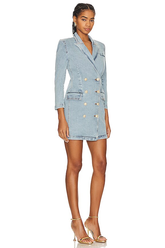 view 2 of 3 ROBE BLAZER EN DENIM SEAN in Light Blue