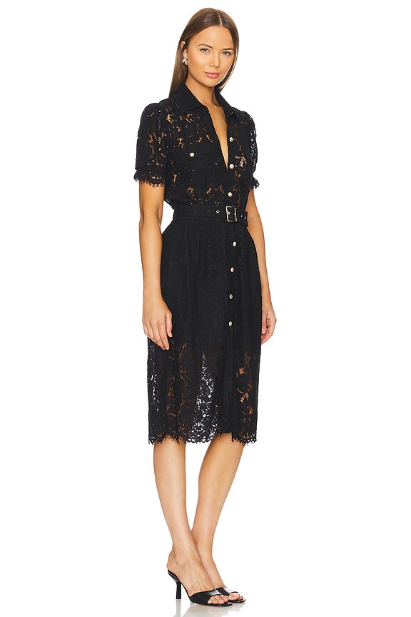 view 2 of 3 VESTIDO MIDI MARGOT in Black