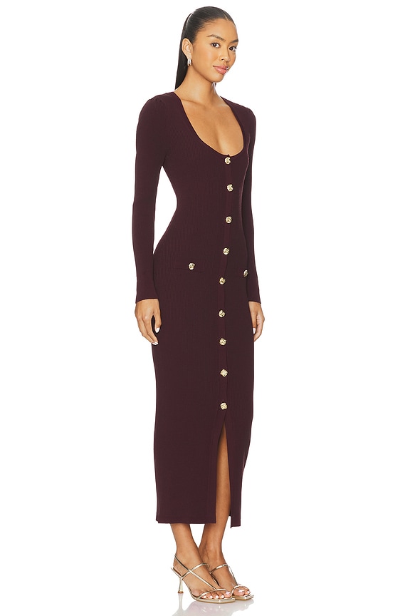 view 2 of 4 Andolina Square Neck Dress in Malbec