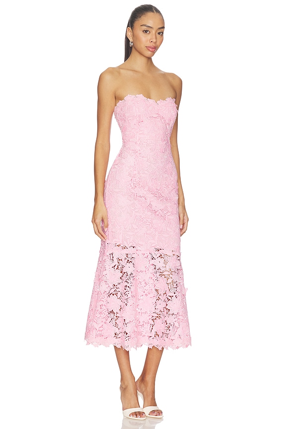 view 2 of 4 Makaia 3d Butterfly Lace Dress in Soft Rose