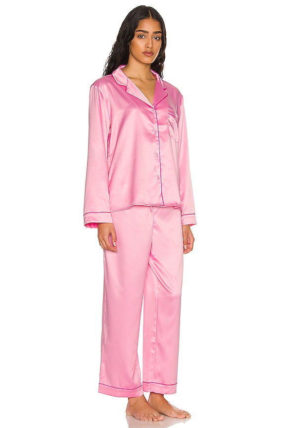 view 2 of 3 Nikki Pajama Set in Candy Pink & Hot Pink