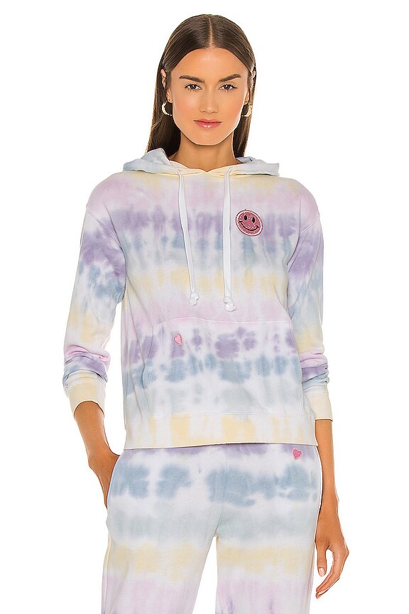 view 1 of 5 Gianna Smiley Hoodie in Pastel Tie Dye