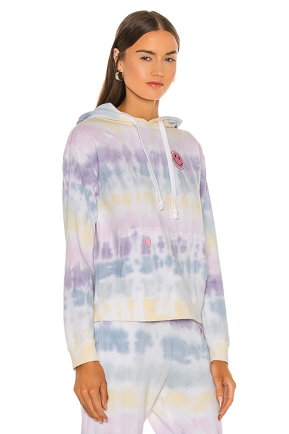 view 2 of 5 Gianna Smiley Hoodie in Pastel Tie Dye