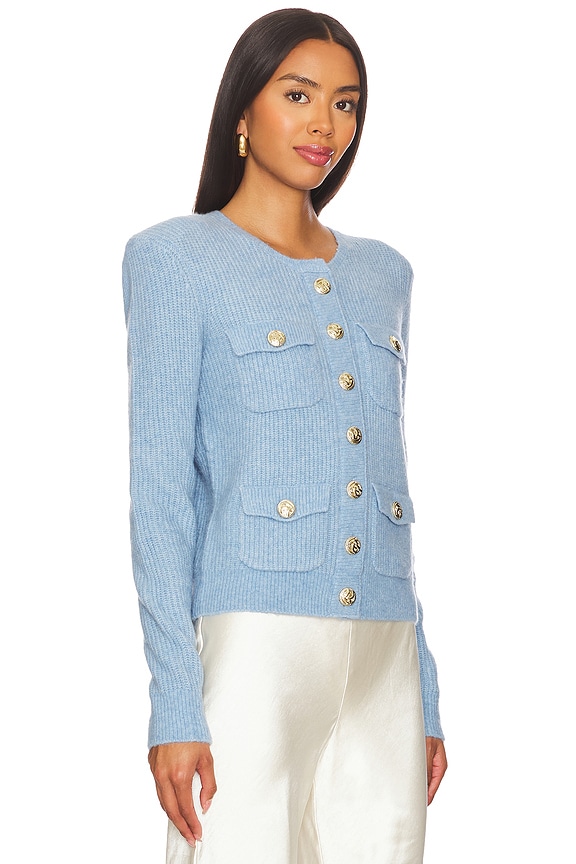 view 2 of 5 Ellison Rib Cardigan in Blue