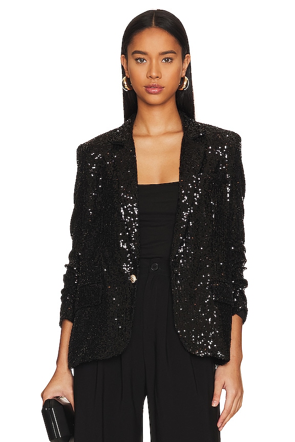 view 2 of 6 Avery Sequin Blazer in Black